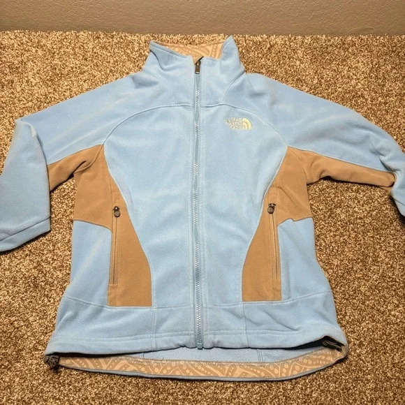The North Face women’s XS Light Blue and Tan Jacket - Picture 6 of 15